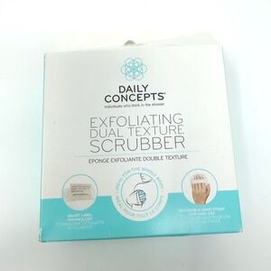 Daily Concepts Exfoliating Dual Texture Scrubber White Body Sponge
